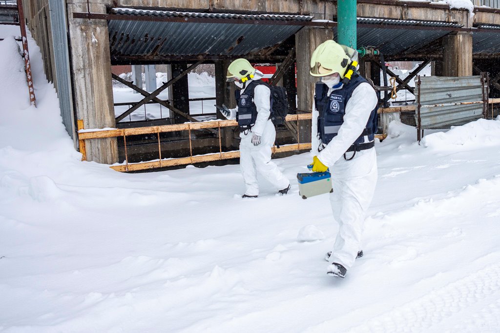 Радиационная разведка на местности спасателями Глазовского филиала АТЦ Росатома